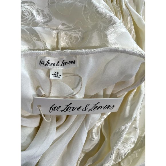 NWT For Love & Lemons Wylye Mini Dress in Cream - Picture 5 of 5